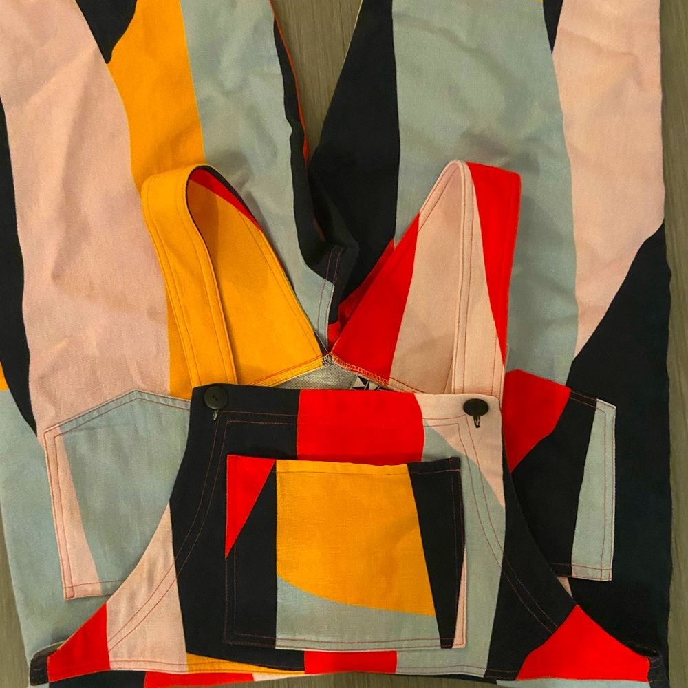 Multicolor Patchwork Cotton Jumpsuit Romper